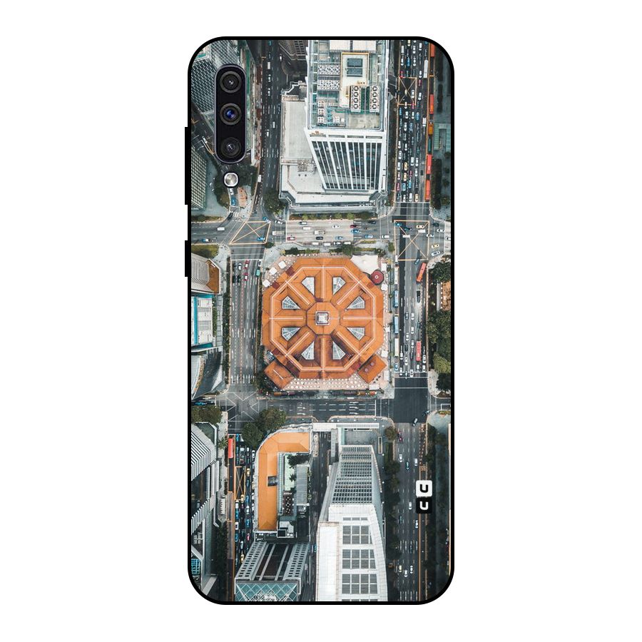 Orange Dome Metal Back Case for Galaxy A30s