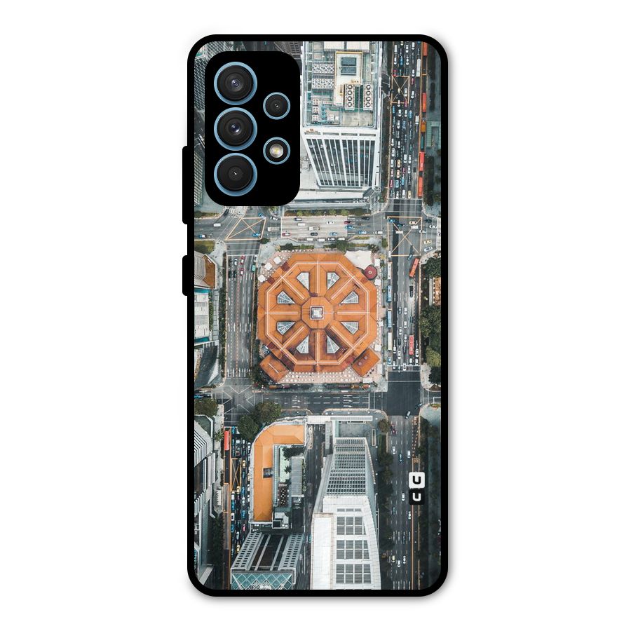 Orange Dome Metal Back Case for Galaxy A32