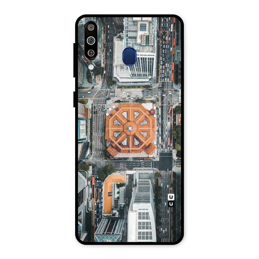 Orange Dome Metal Back Case for Galaxy M30