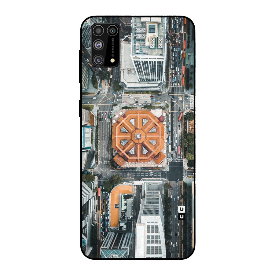 Orange Dome Metal Back Case for Galaxy M31