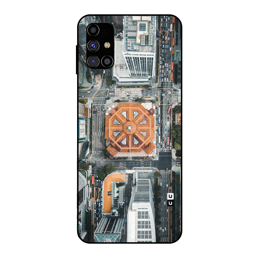Orange Dome Metal Back Case for Galaxy M31s