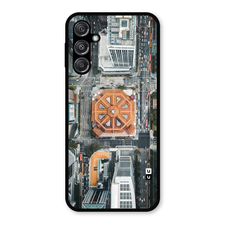 Orange Dome Metal Back Case for Galaxy M34 5G