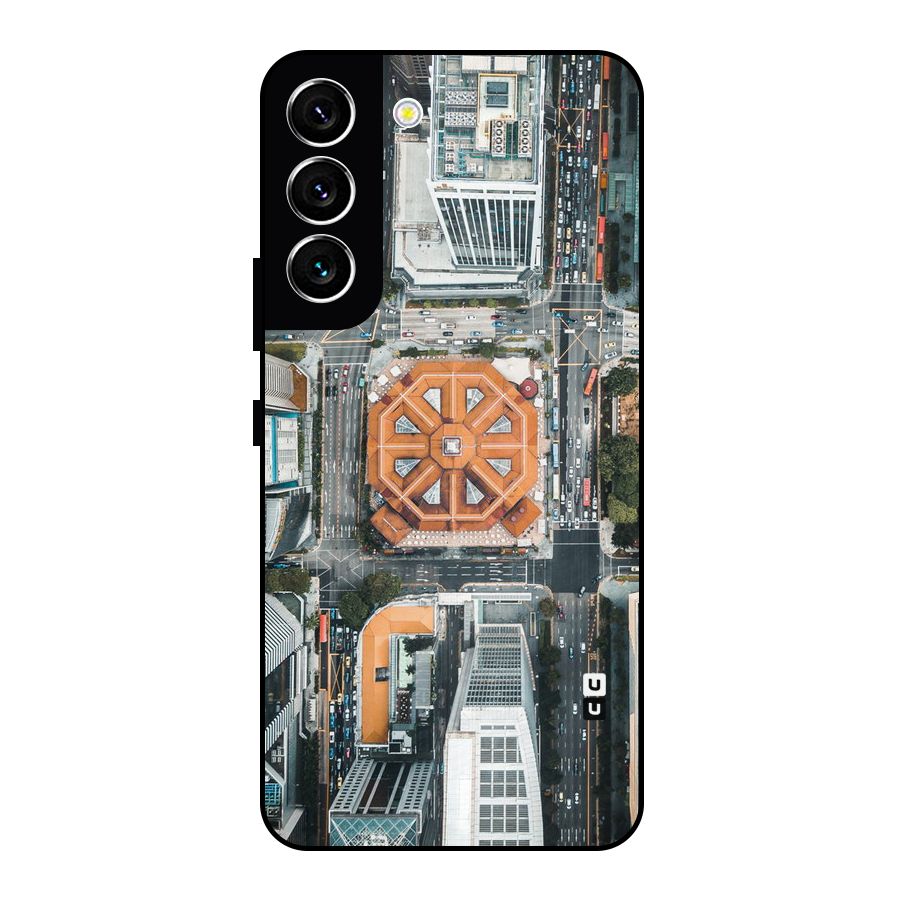 Orange Dome Metal Back Case for Galaxy S22 5G