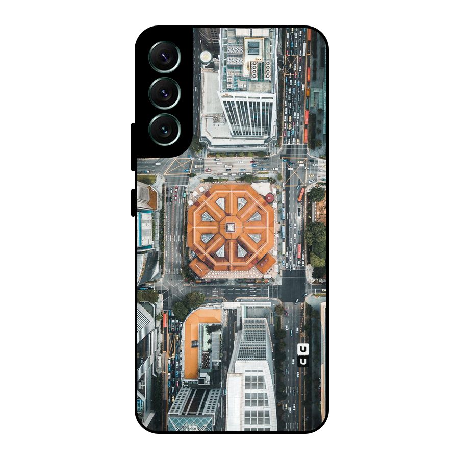 Orange Dome Metal Back Case for Galaxy S22 Plus 5G