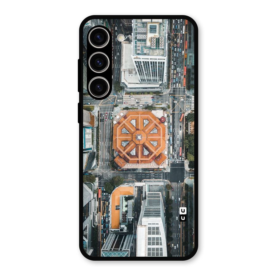 Orange Dome Metal Back Case for Galaxy S23 Plus