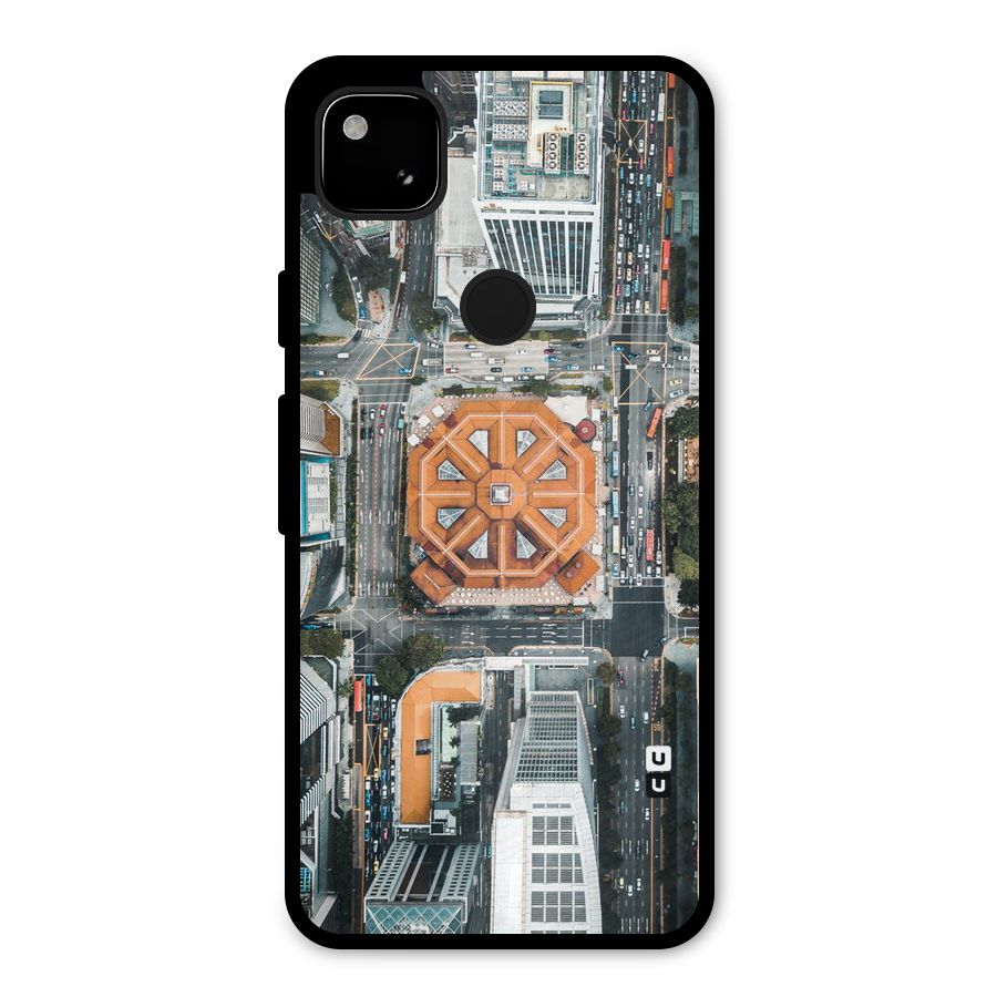 Orange Dome Metal Back Case for Google Pixel 4a