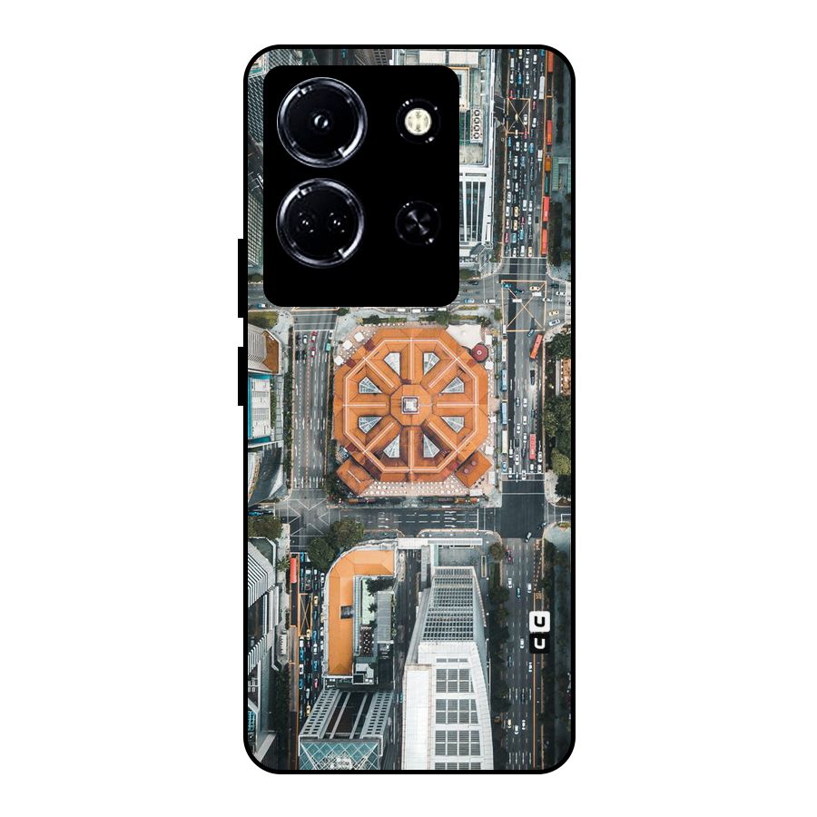 Orange Dome Metal Back Case for Infinix Note 30 5G