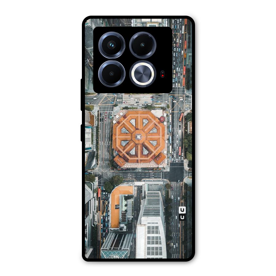 Orange Dome Metal Back Case for Infinix Note 40 5G