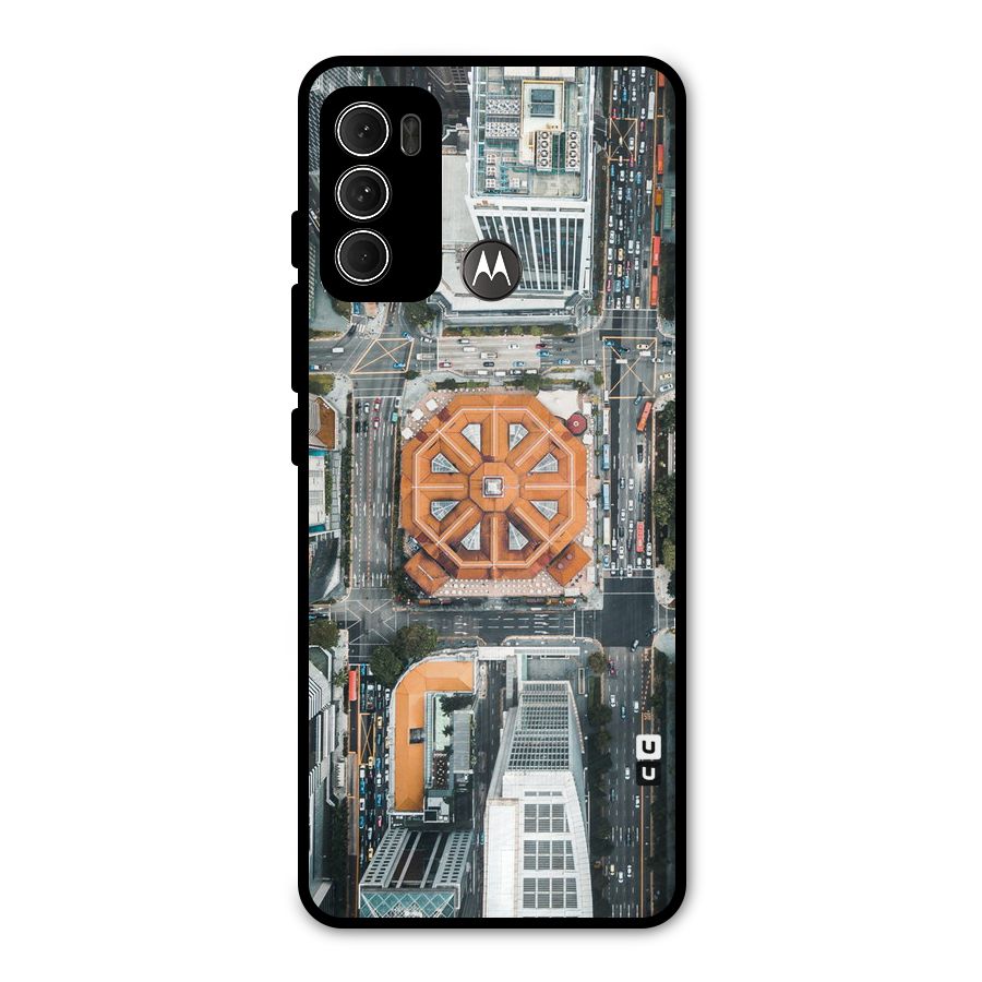 Orange Dome Metal Back Case for Moto G60
