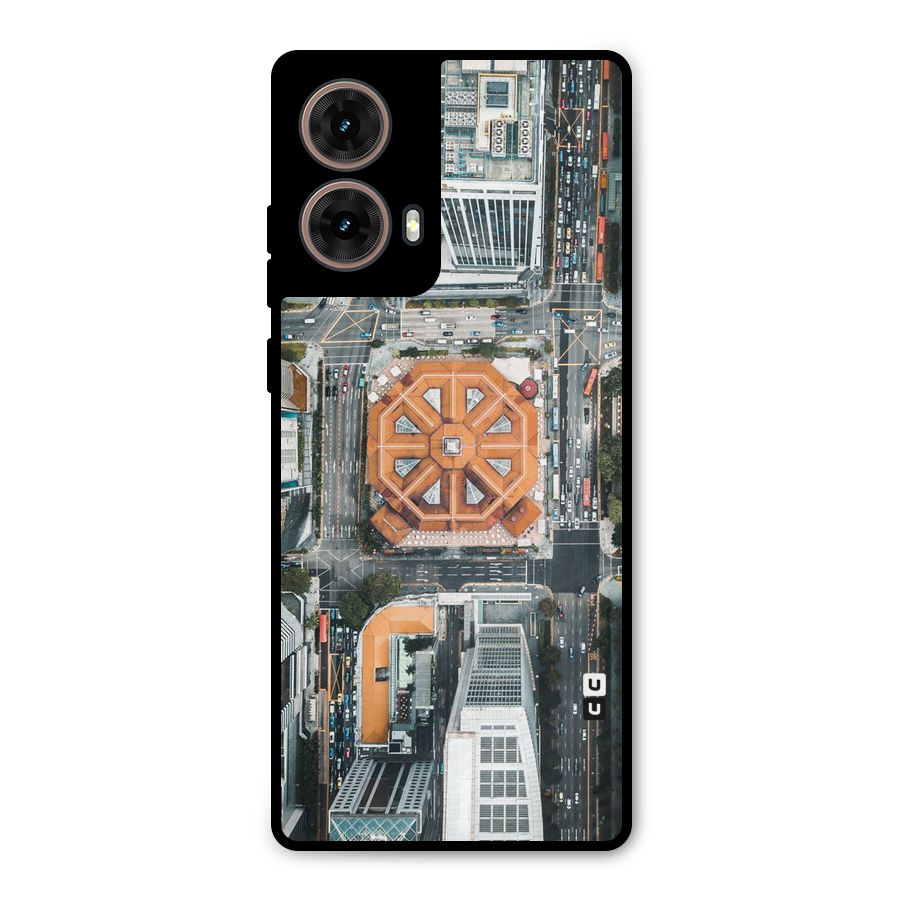 Orange Dome Metal Back Case for Moto G85