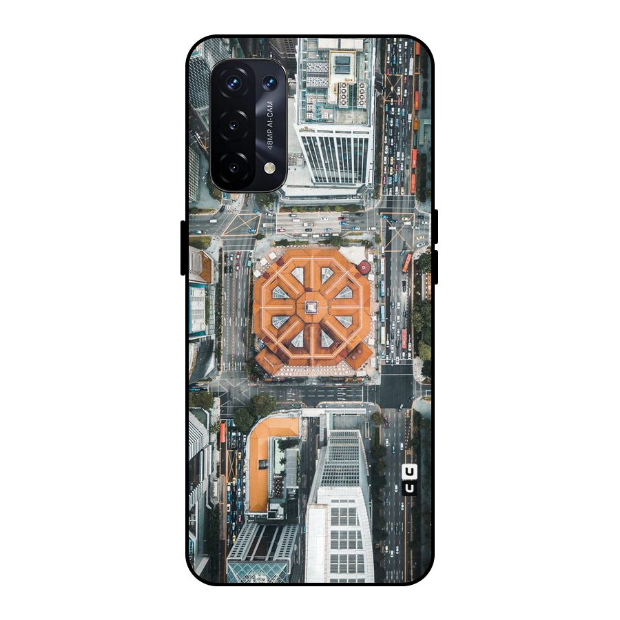 Orange Dome Metal Back Case for Oppo A74 5G