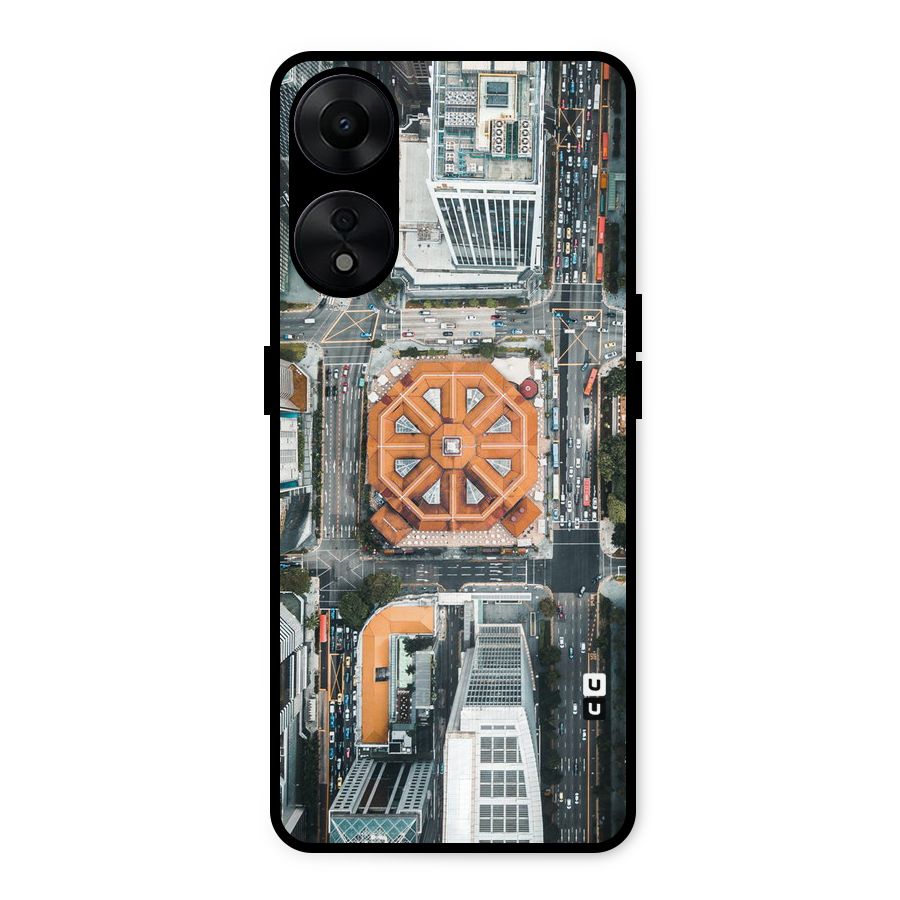 Orange Dome Metal Back Case for Oppo A78 5G