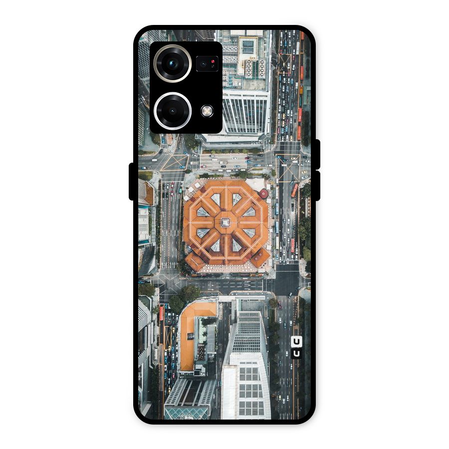 Orange Dome Metal Back Case for Oppo F21s Pro 4G