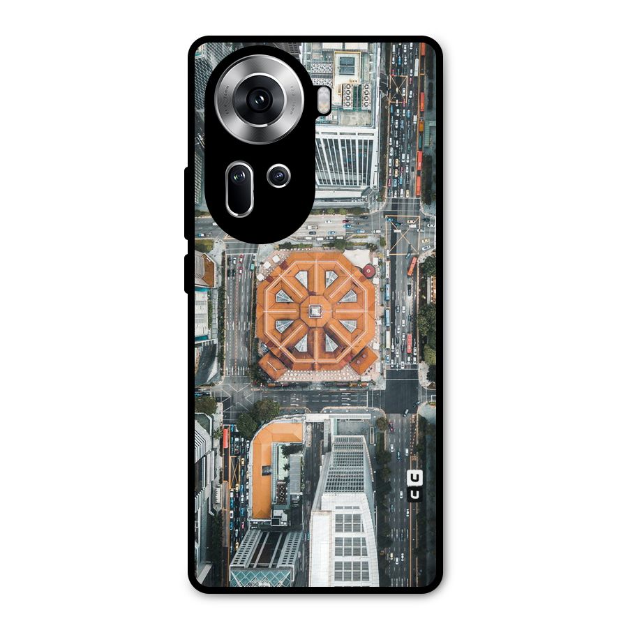 Orange Dome Metal Back Case for Oppo Reno11 5G