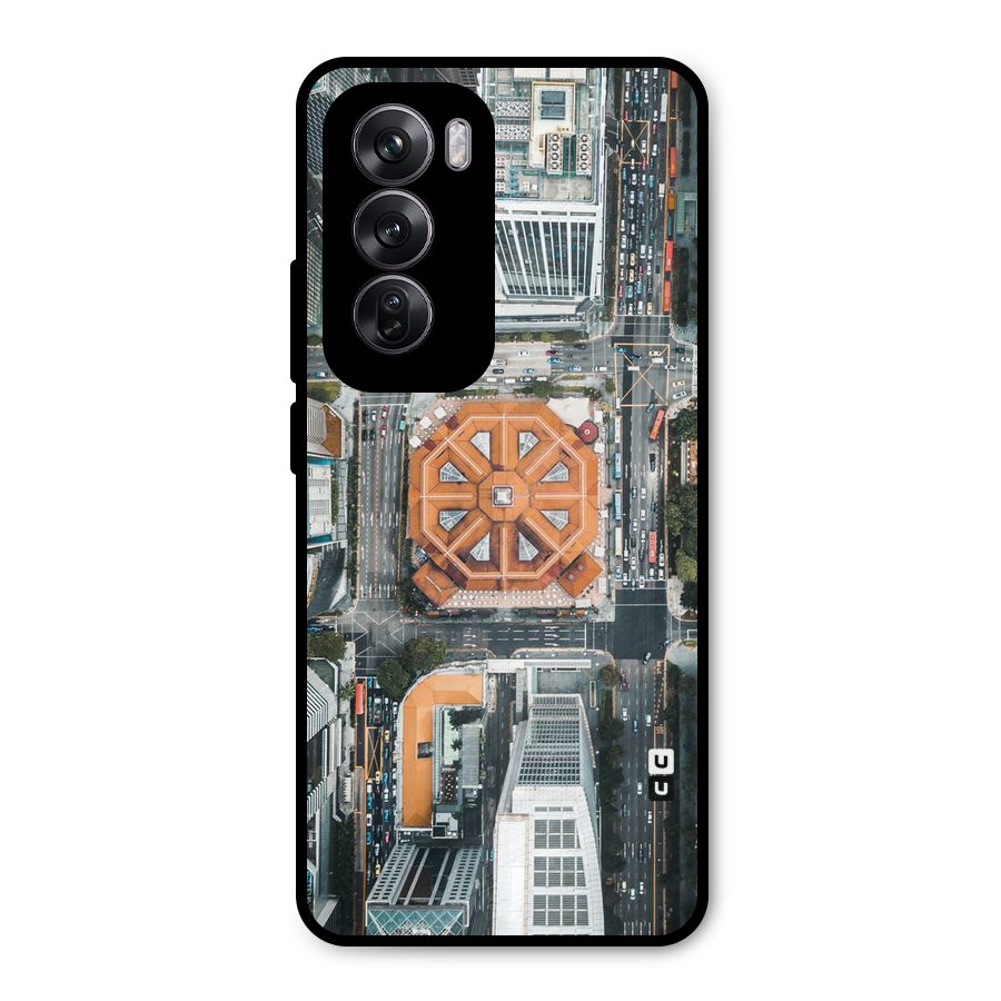 Orange Dome Metal Back Case for Oppo Reno12 Pro