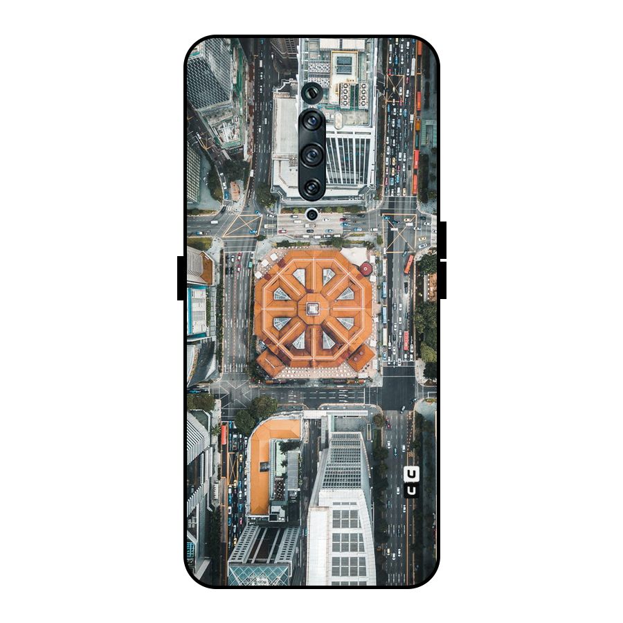 Orange Dome Metal Back Case for Oppo Reno2 Z