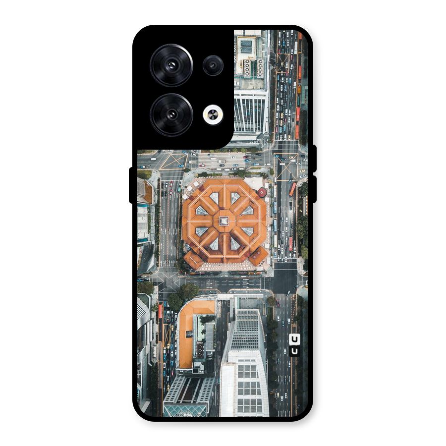 Orange Dome Metal Back Case for Oppo Reno8 5G
