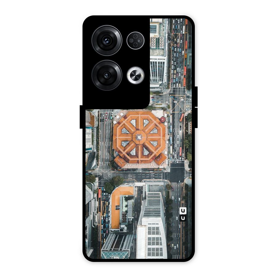 Orange Dome Metal Back Case for Oppo Reno8 Pro 5G