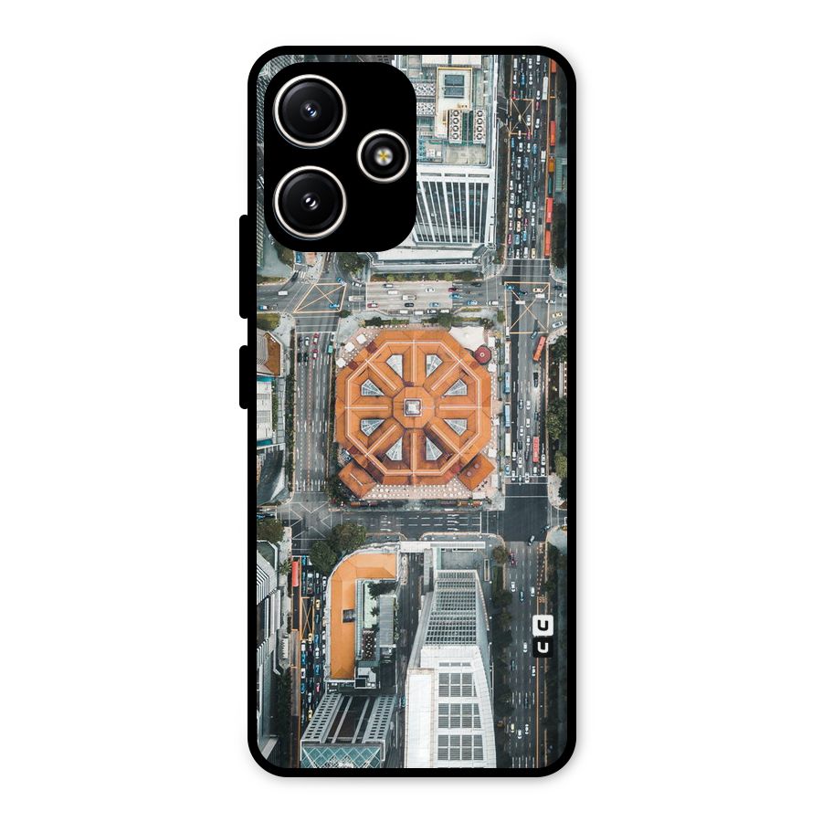 Orange Dome Metal Back Case for Poco M6 Pro