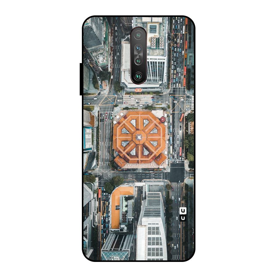Orange Dome Metal Back Case for Poco X2