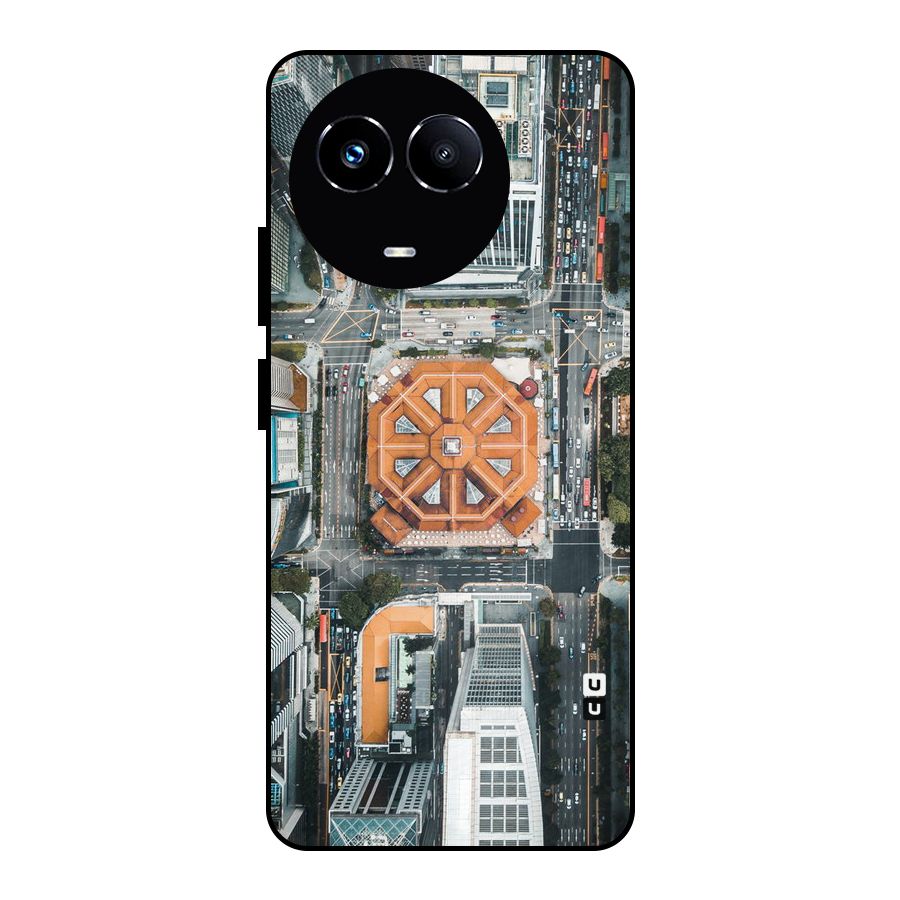 Orange Dome Metal Back Case for Realme Narzo 60X