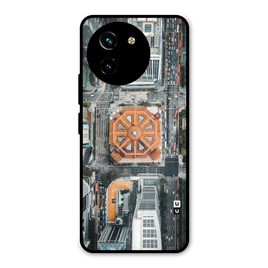 Orange Dome Metal Back Case for Vivo T3x