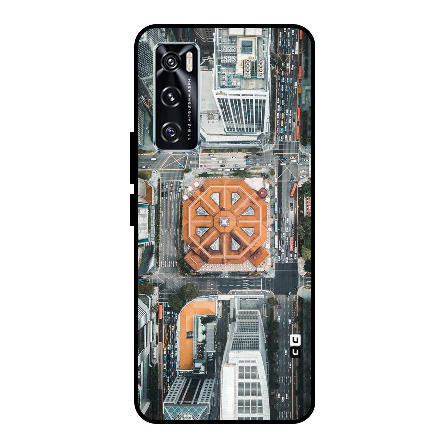 Orange Dome Metal Back Case for Vivo V20 SE