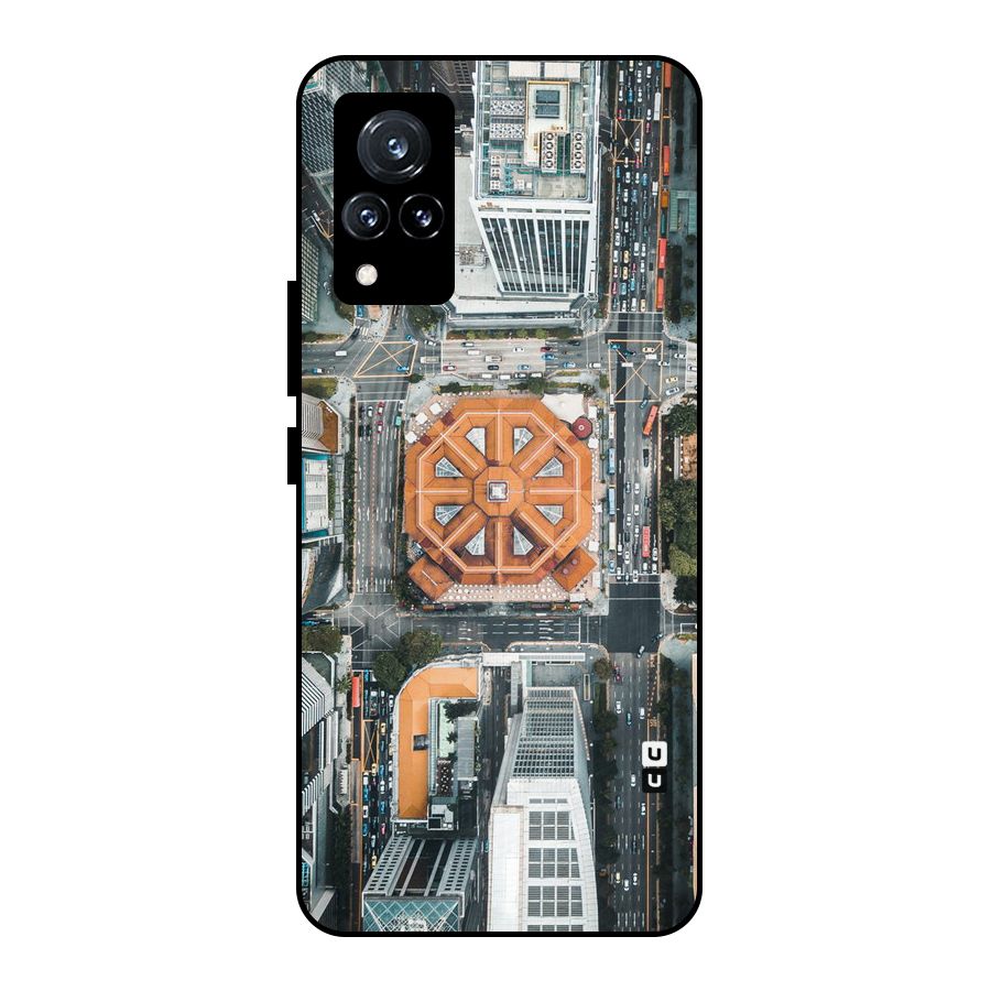 Orange Dome Metal Back Case for Vivo V21 5G