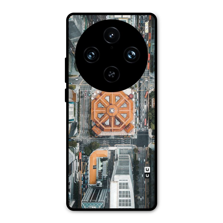 Orange Dome Metal Back Case for Vivo X100 Pro