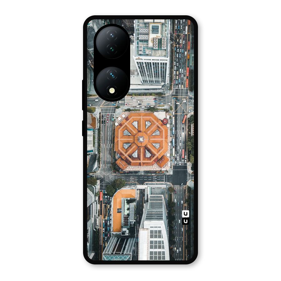 Orange Dome Metal Back Case for Vivo Y100