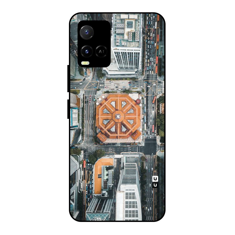 Orange Dome Metal Back Case for Vivo Y21