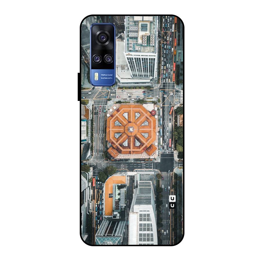 Orange Dome Metal Back Case for Vivo Y51
