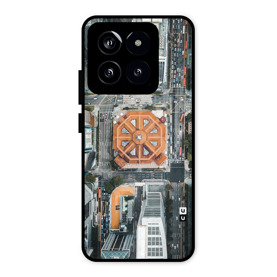 Orange Dome Metal Back Case for Xiaomi 14