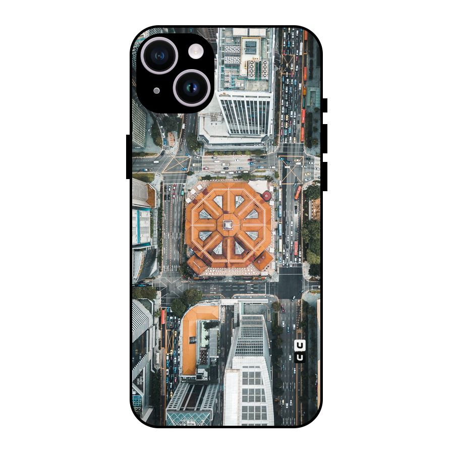 Orange Dome Metal Back Case for iPhone 14 Plus