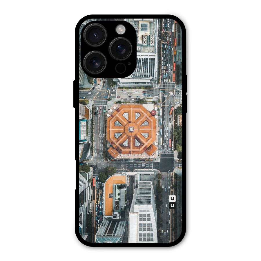 Orange Dome Metal Back Case for iPhone 16 Pro Max
