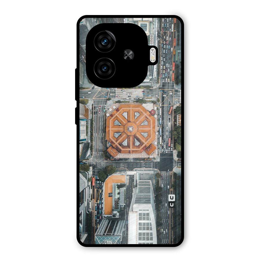Orange Dome Metal Back Case for iQOO Z9 Turbo