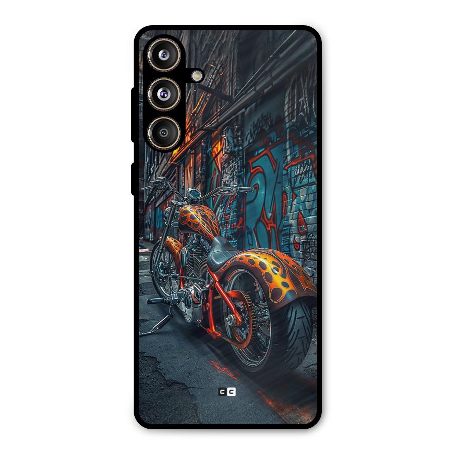 Orange Fatbike Metal Back Case for Galaxy F55