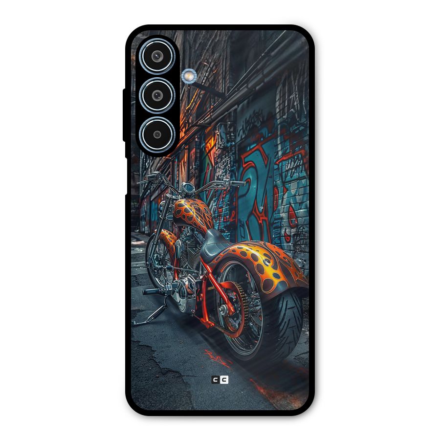Orange Fatbike Metal Back Case for Galaxy M35