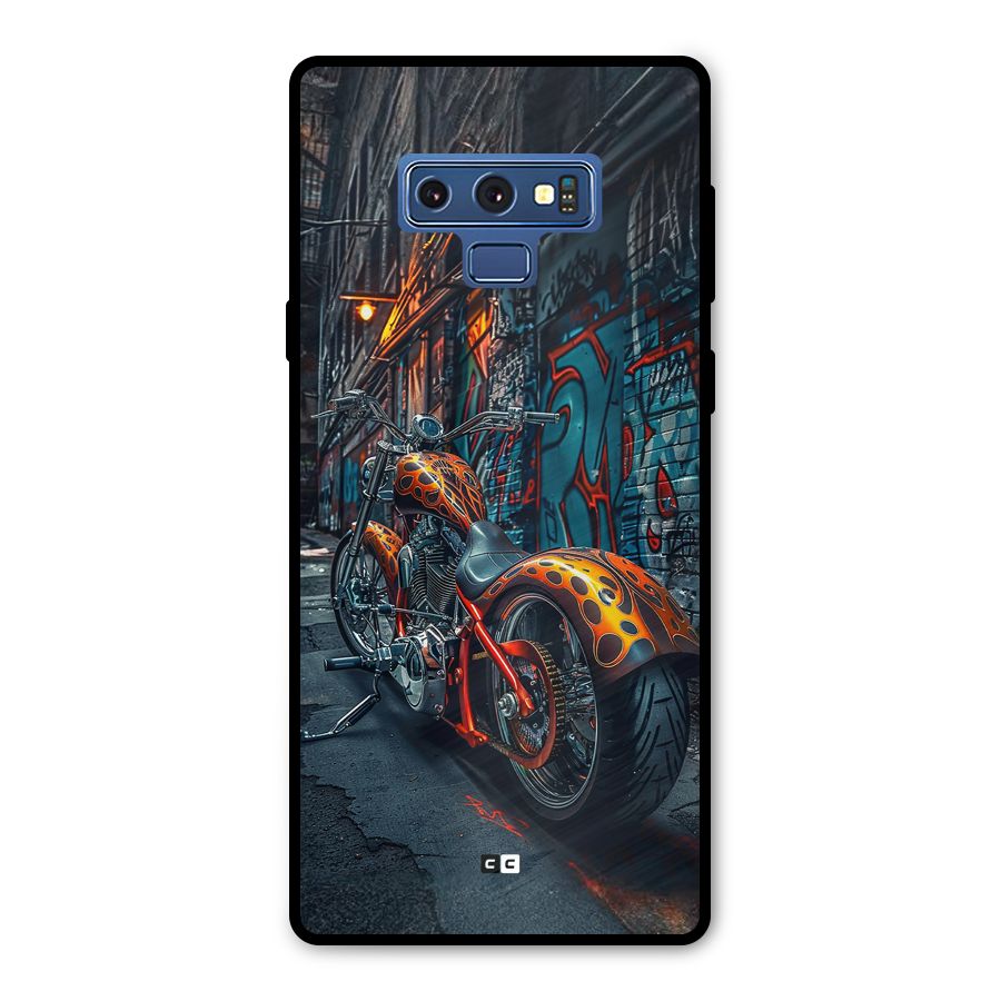 Orange Fatbike Metal Back Case for Galaxy Note 9