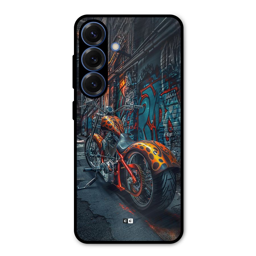 Orange Fatbike Metal Back Case for Galaxy S25
