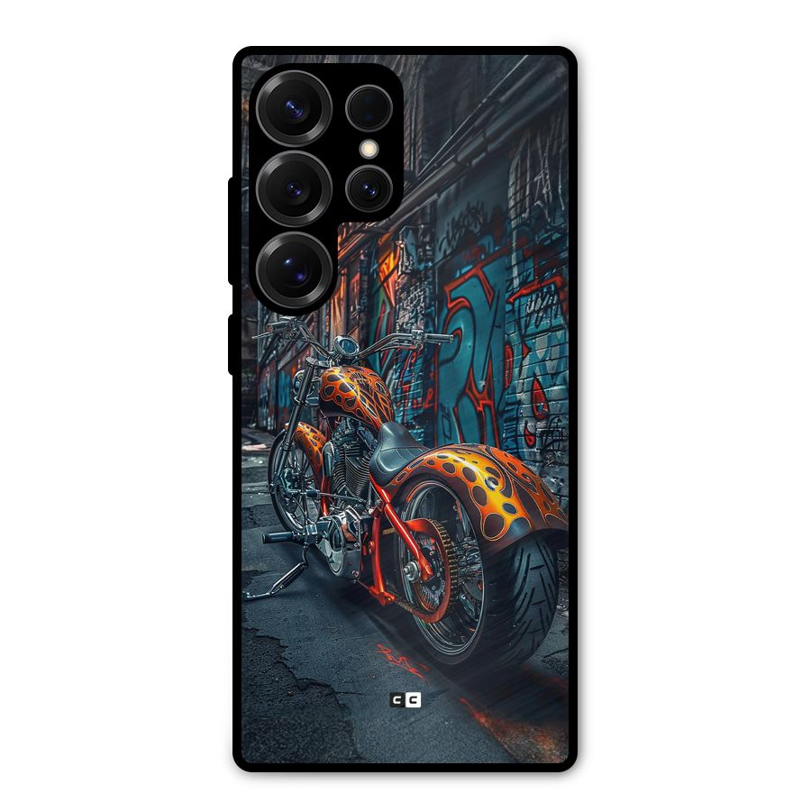 Orange Fatbike Metal Back Case for Galaxy S25 Ultra