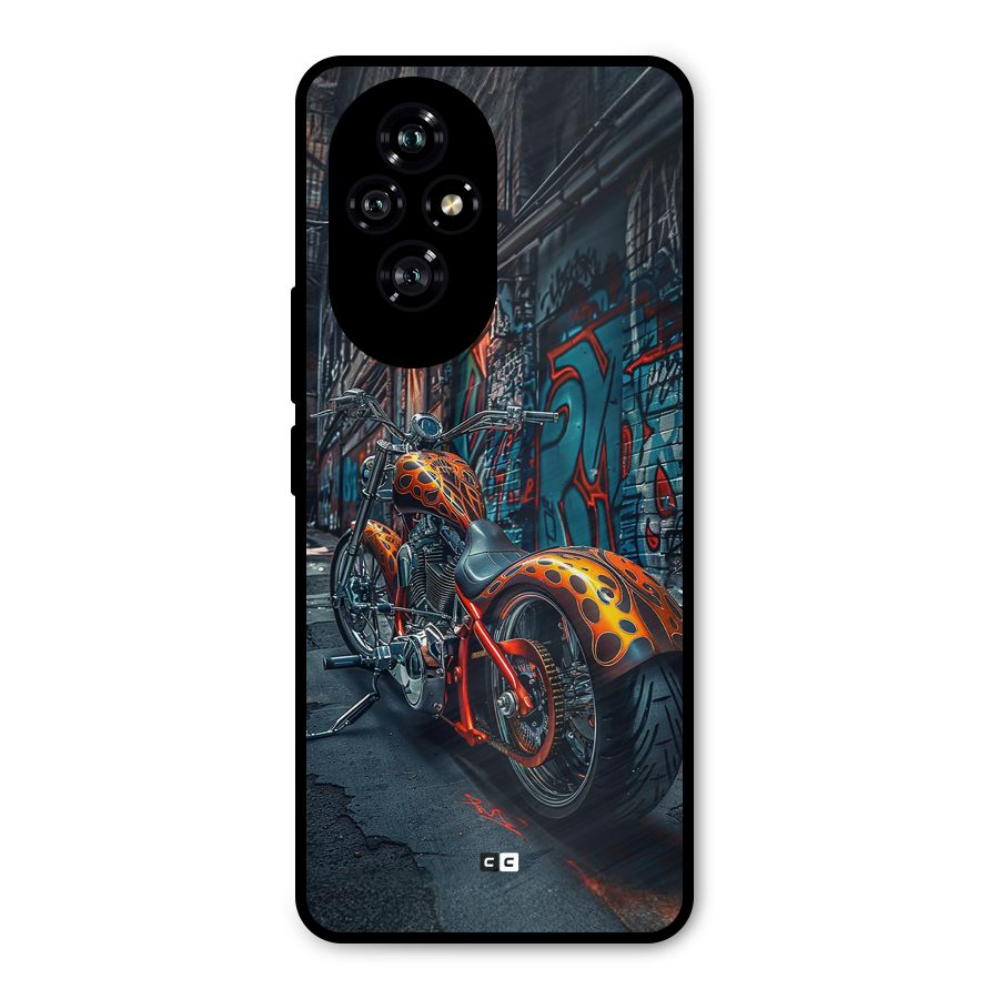 Orange Fatbike Metal Back Case for Honor 200