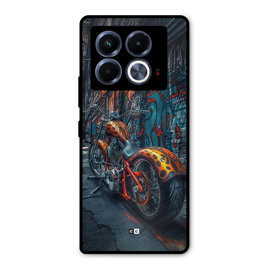 Orange Fatbike Metal Back Case for Infinix Note 40 5G