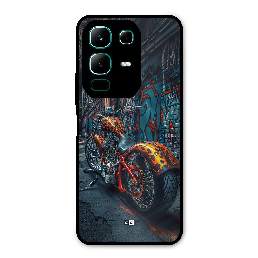 Orange Fatbike Metal Back Case for Infinix Note 50x
