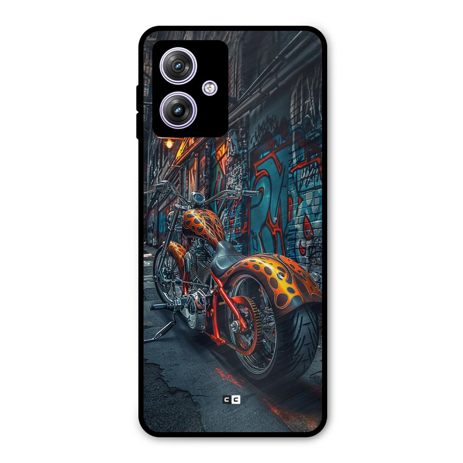 Orange Fatbike Metal Back Case for Moto G64