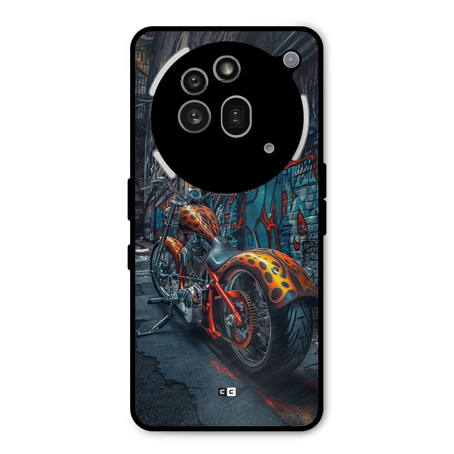 Orange Fatbike Metal Back Case for Nothing Phone 3a Pro