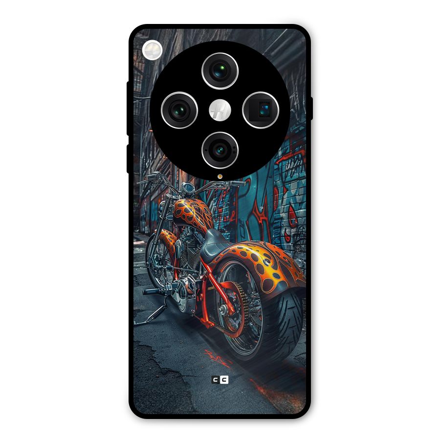 Orange Fatbike Metal Back Case for Oppo Find X8 Pro
