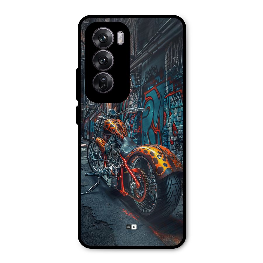 Orange Fatbike Metal Back Case for Oppo Reno12 Pro