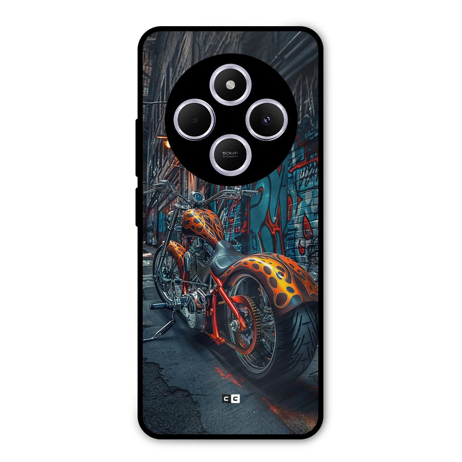 Orange Fatbike Metal Back Case for Poco C75 5G
