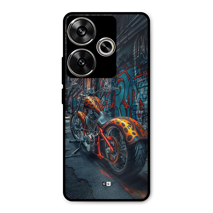 Orange Fatbike Metal Back Case for Poco F6